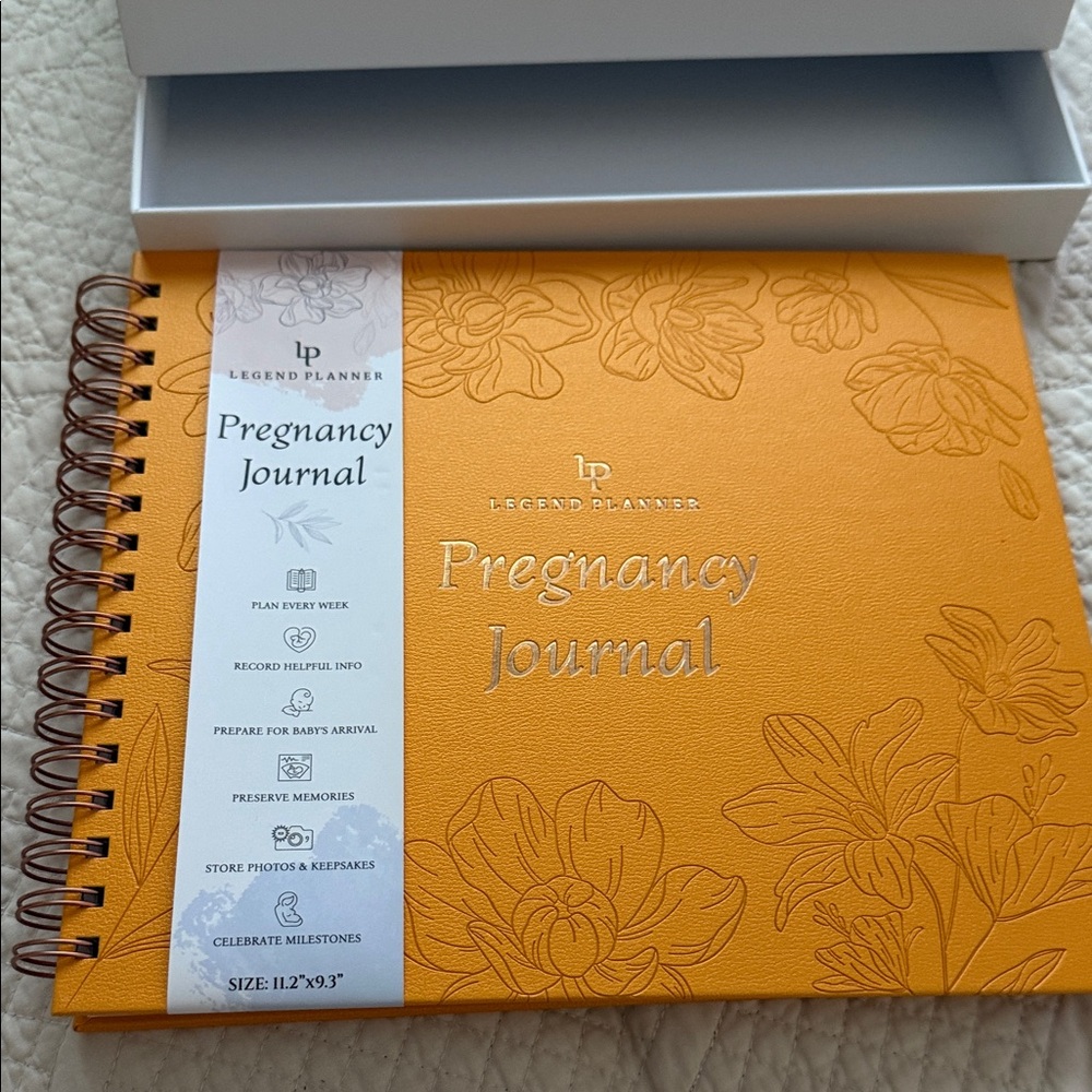 NWOT Legend Planner Orange Pregnancy Journal